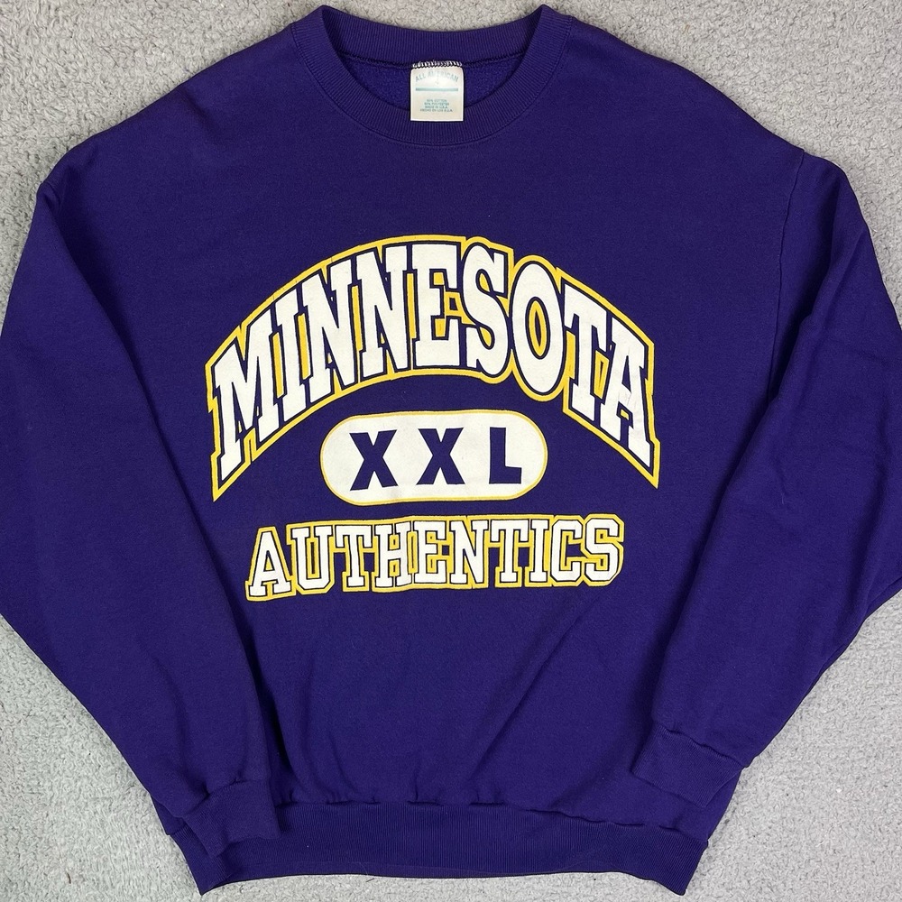 Vintage 90's NFL Minnesota Vikings‎ Authentics Sweater Sweatshirt Mens Size XL